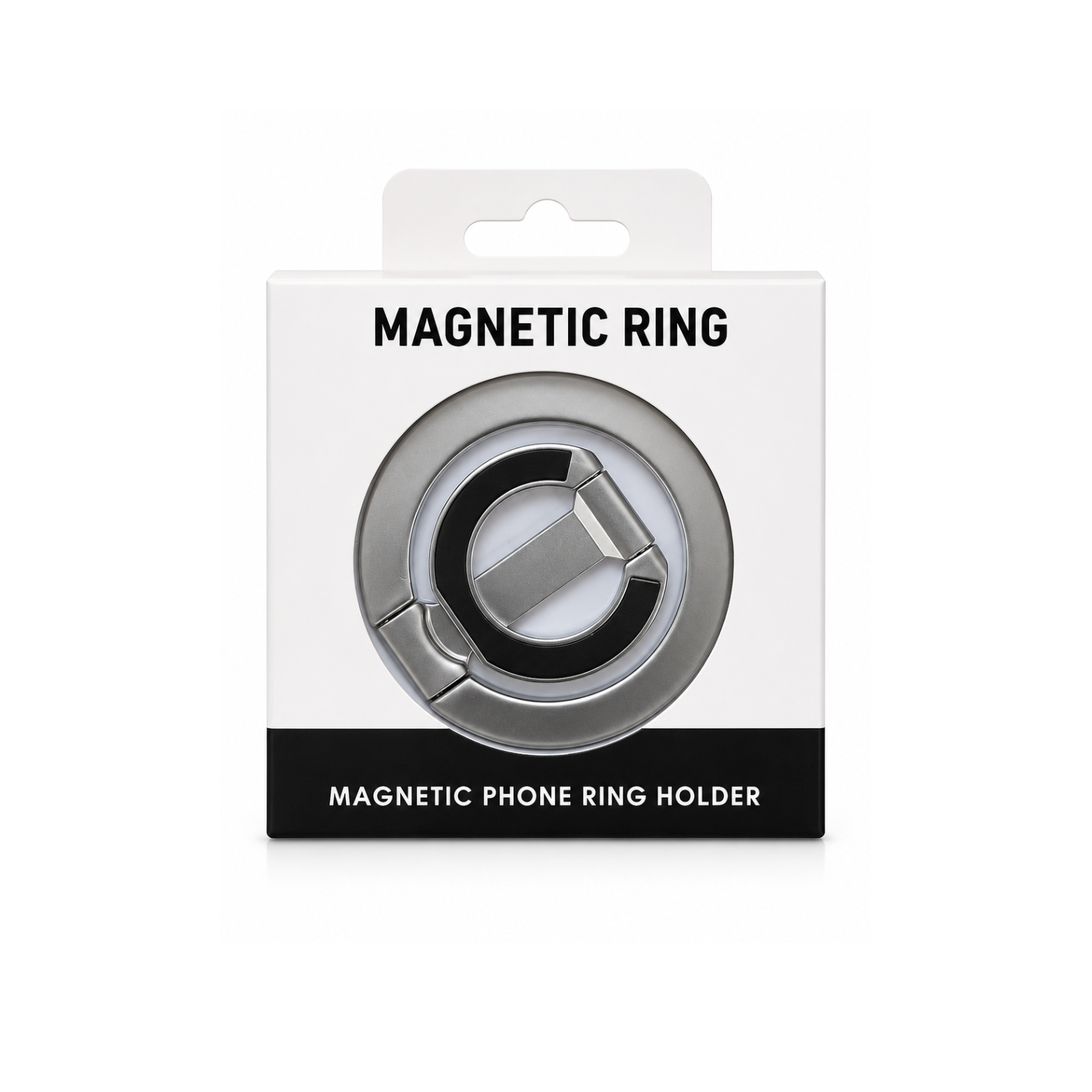 MagSafe Magnetic Phone Ring Holder with Foldable Stand - Silver