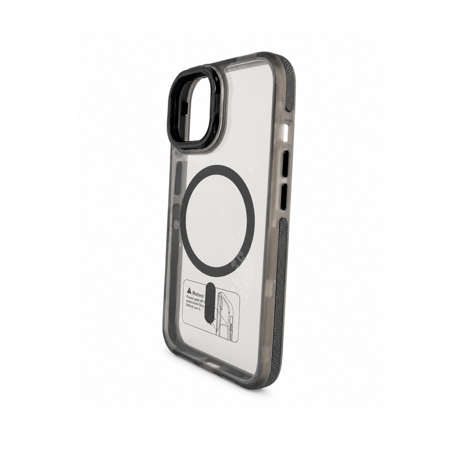 iPhone 14 Plus MagSafe Camera Ring Stand Case - Black - Image 3
