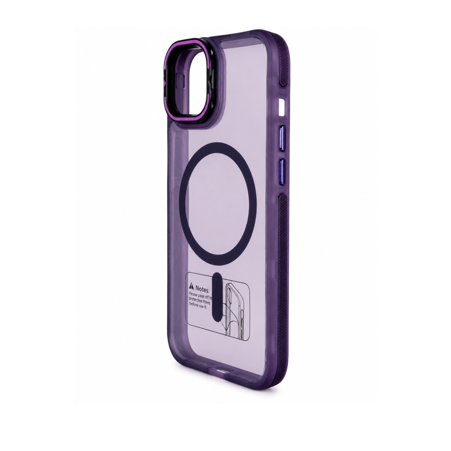 iPhone 14 Plus MagSafe Camera Ring Stand Case - Purple - Image 4