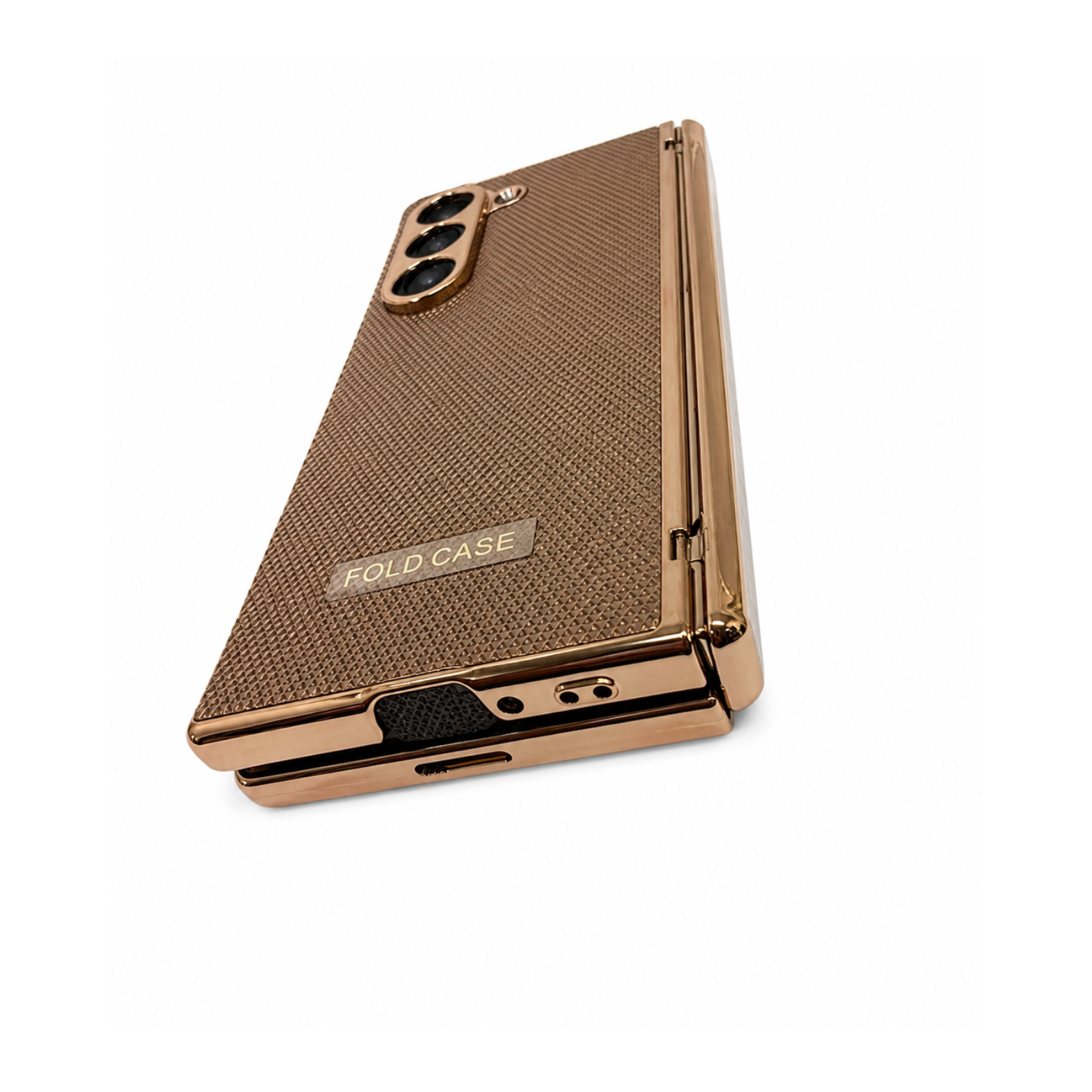 Samsung Galaxy Z Fold 6 Electroplated Armor Case - Champagne Bronze - Image 3