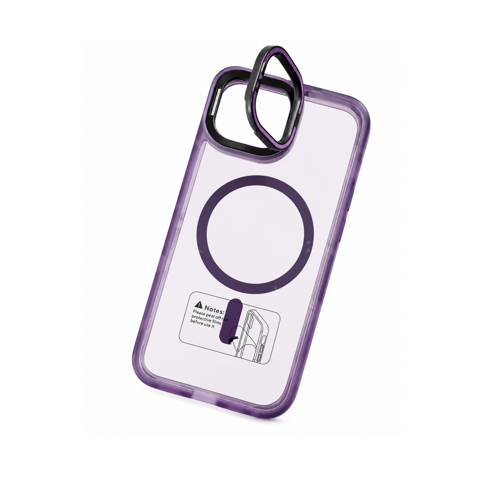 iPhone 14 Plus MagSafe Camera Ring Stand Case - Purple - Image 3