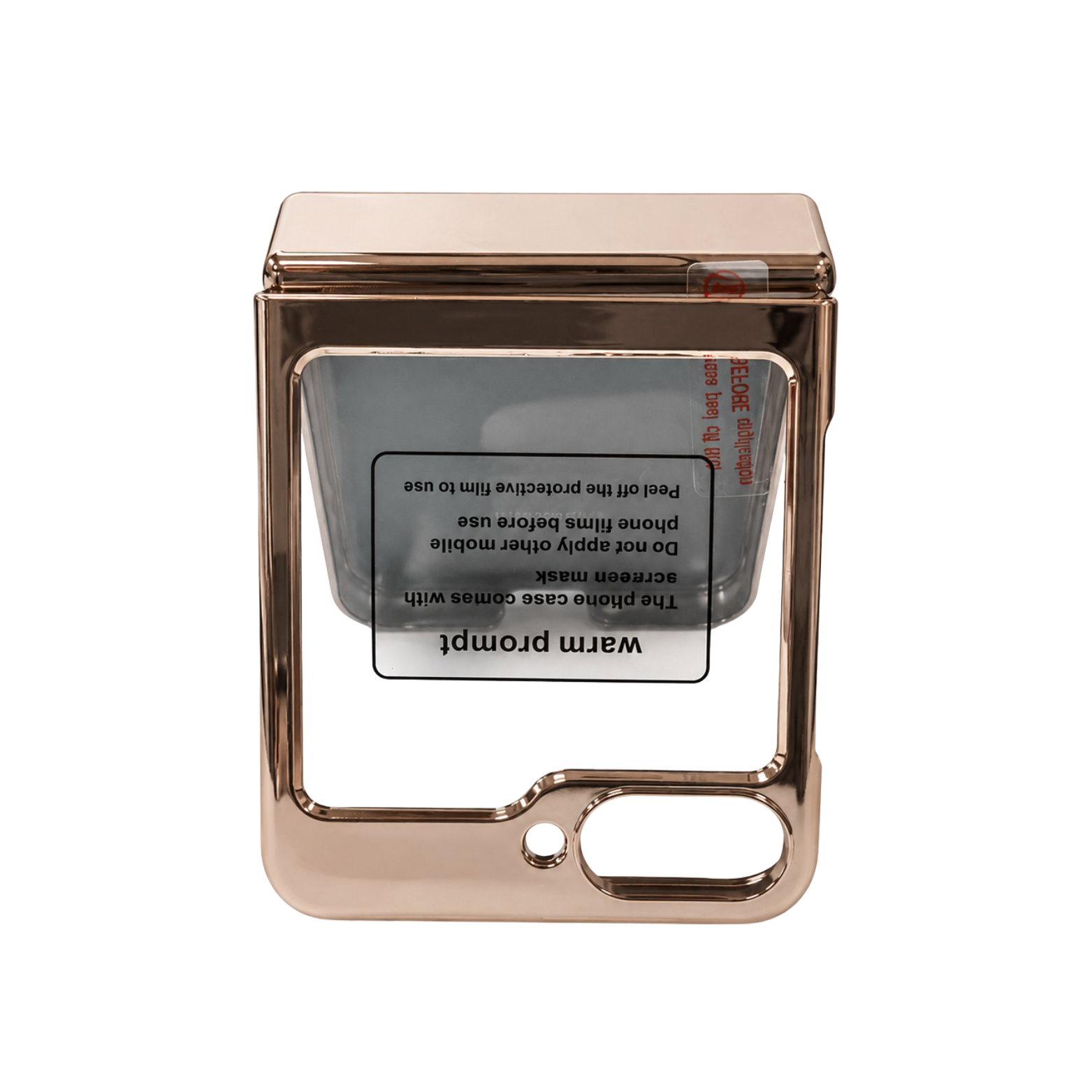 Samsung Galaxy Z Flip 7 Electroplated Armor Case - Rose Gold Black - Image 4