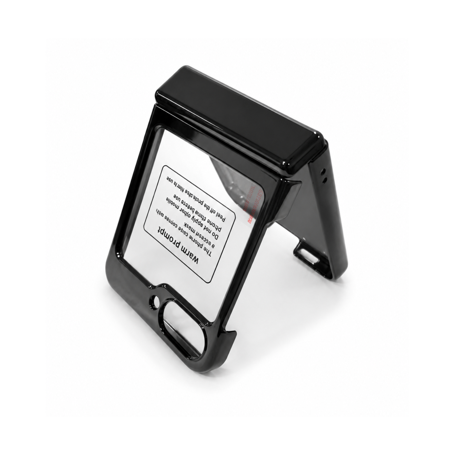 Samsung Galaxy Z Flip 7 Magnetic Stand Armor Case - Phantom Black - Image 3