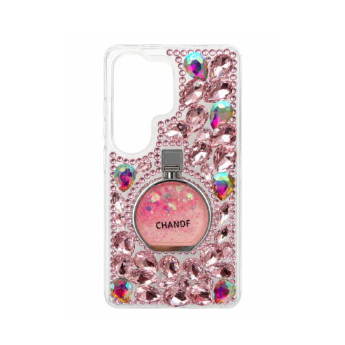 Samsung Galaxy S26 Ultra Crystal Stone Ring Case – Rose Pink