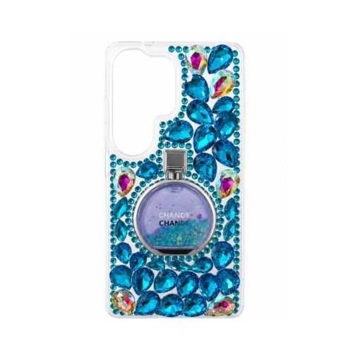 Samsung Galaxy S26 Ultra Crystal Stone Ring Case – Ocean Blue