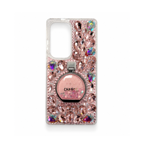 Samsung Galaxy S25 Ultra Rhinestone Ring Stand Case – Rose Pink