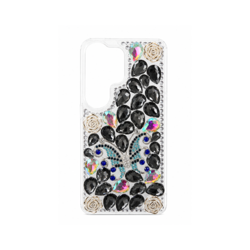 Samsung Galaxy S24 Ultra Butterfly Stone Case – Midnight Black