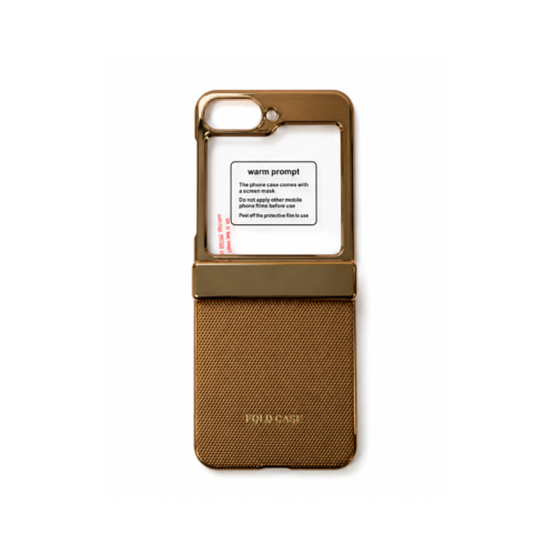 Samsung Galaxy Z Flip 6 Electroplated Armor Case – Champagne Gold