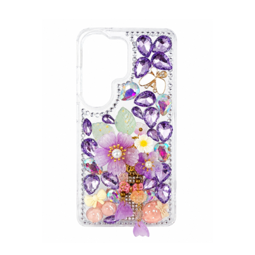 Samsung Galaxy S26 Ultra Floral Stone Case – Amethyst Purple