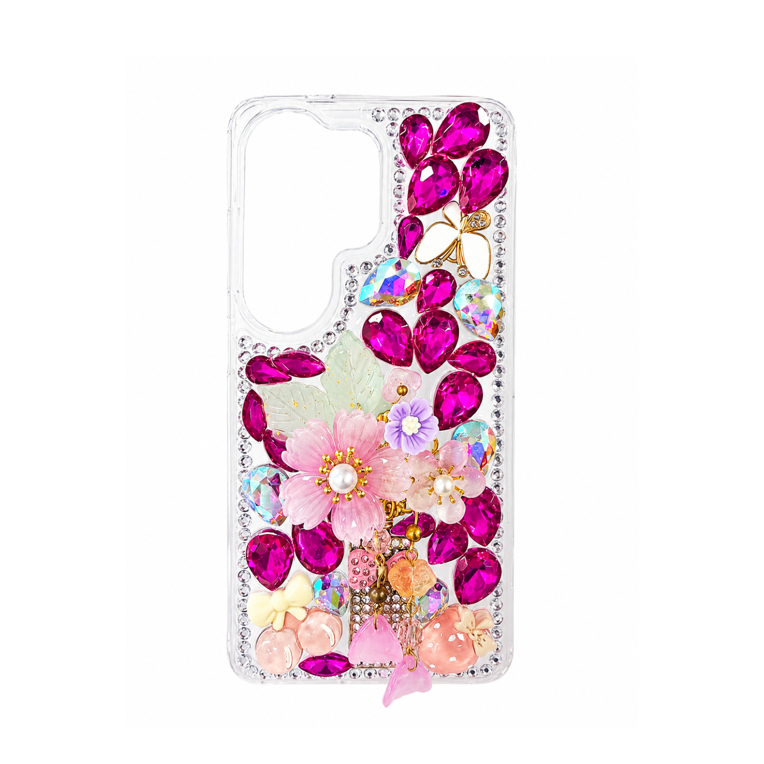 Samsung Galaxy S26 Ultra Floral Stone Case - Pink Sapphire