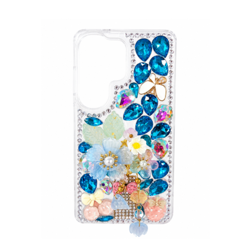 Samsung Galaxy S26 Ultra Floral Stone Case – Ocean Blue
