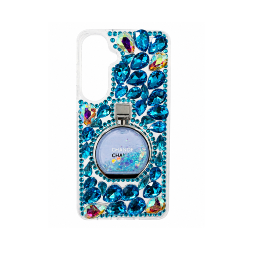 Samsung Galaxy S26 Plus Luxury Crystal Stone Grip Case – Ocean Blue