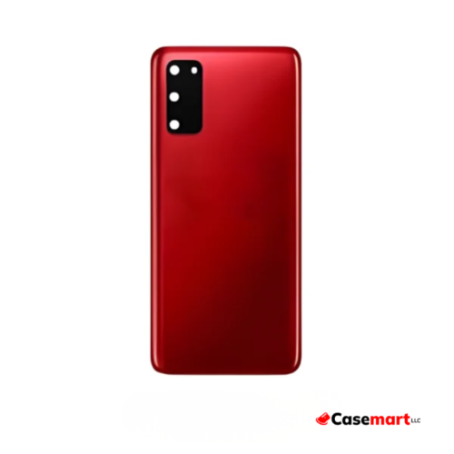 Back Glass with Camera Lens and Adhesive for Samsung Galaxy S20 Aura Red
