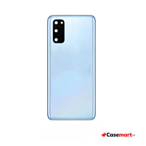 Back Glass with Camera Lens and Adhesive for Samsung Galaxy S20 Cloud Blue