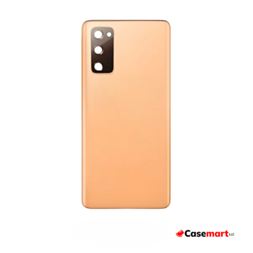 Back Glass with Camera Lens and Adhesive for Samsung Galaxy S20 FE Cloud Orange