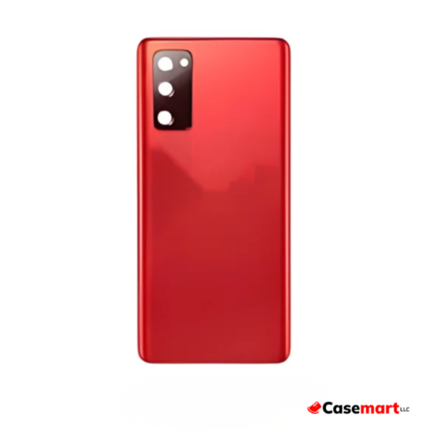 Back Glass with Camera Lens and Adhesive for Samsung Galaxy S20 FE Cloud Red