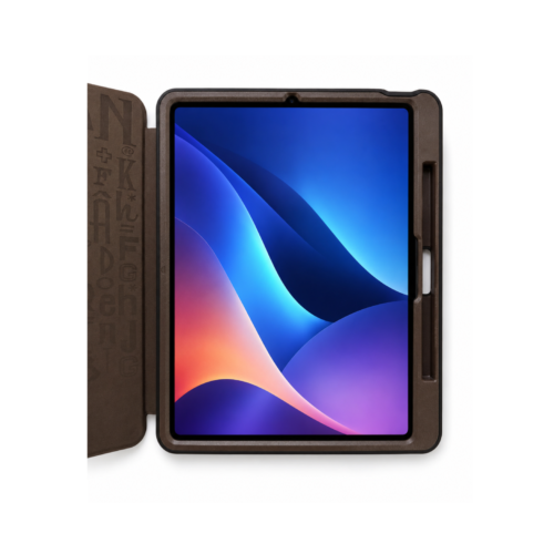 iPad Pro 11 Inch (M5 2025 / M4 2024) Heavy Duty Folio Case with Pencil Holder, Multi-Angle Stand & Auto Sleep/Wake – Mocha Brown