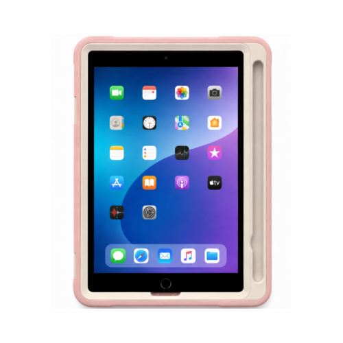 iPad Pro 11 Inch (2024/2025) Heavy Duty Case with 360° Stand, Hand & Shoulder Strap – Pink