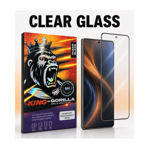 Samsung Galaxy S24 FE/A36/A56 Clear Gorilla Screen Protector, HD Tempered Glass, 9H+ Hardness, Scratch-Resistant, Anti-Fingerprint – 10 Pack