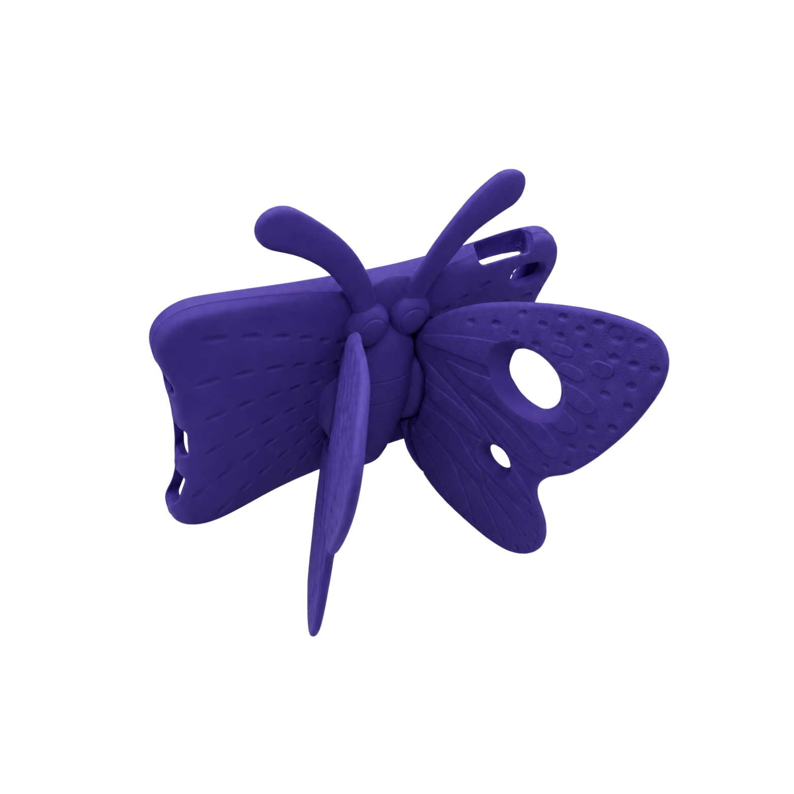 Kids iPad 9th/8th/7th Generation 10.2 Inch (2021/2020/2019) & iPad Air 3 / iPad Pro 10.5 Inch Heavy Duty Kids Butterfly Case with Built-in Stand - Purple - Image 3