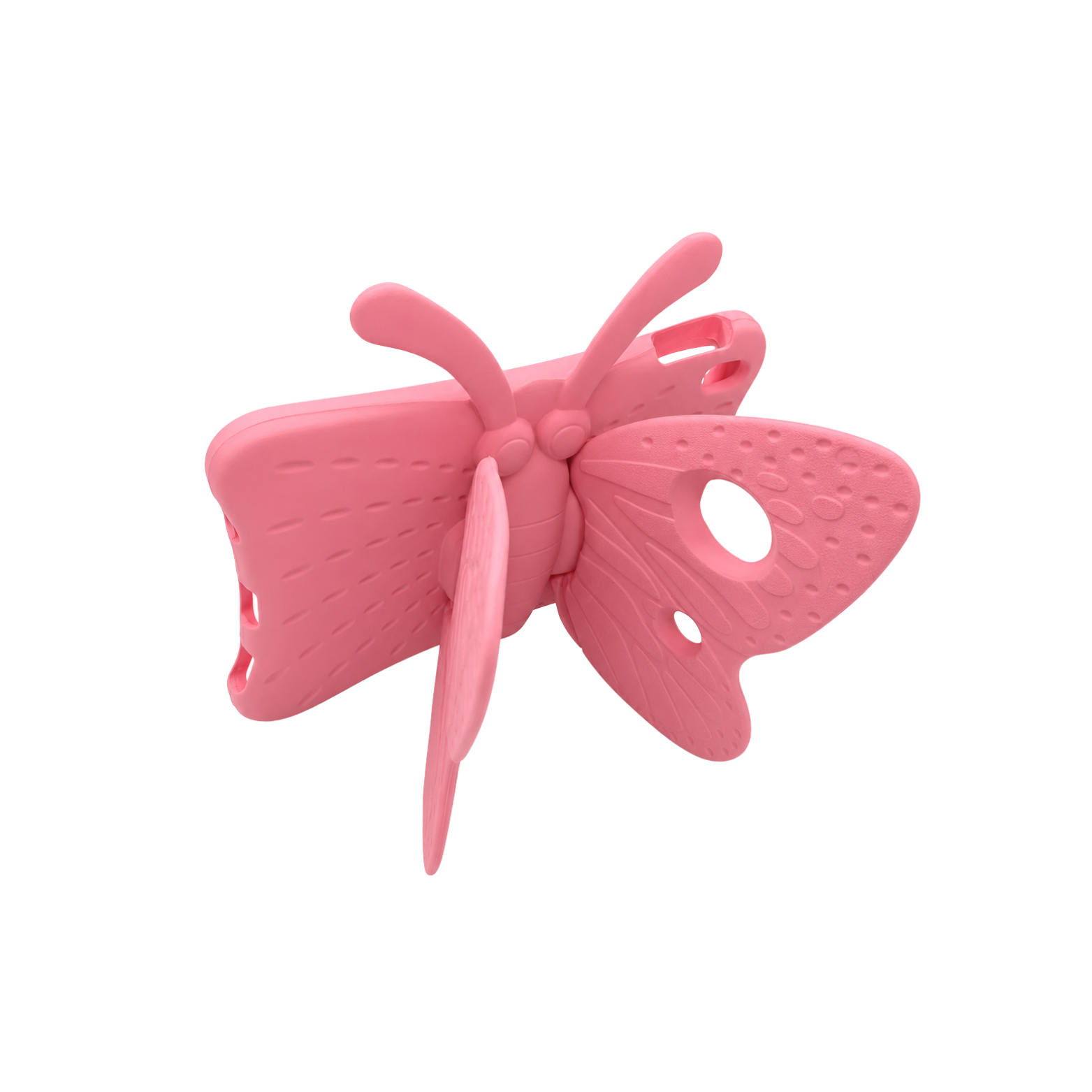 Kids iPad 9th/8th/7th Generation 10.2 Inch (2021/2020/2019) & iPad Air 3 / iPad Pro 10.5 Inch Heavy Duty Kids Butterfly Case with Stand – Pink - Image 3