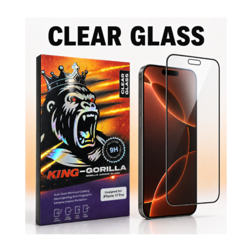 iPhone 17 Clear Gorilla Screen Protector, HD Tempered Glass, 9H+ Hardness, Scratch-Resistant, Anti-Fingerprint – 10 Pack