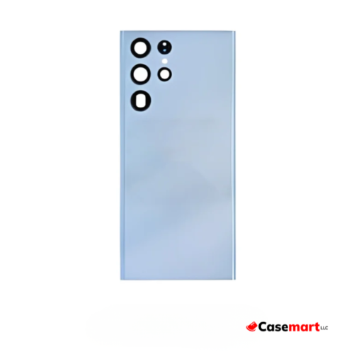 Back Glass with Camera Lens and Adhesive for Samsung Galaxy S22 Ultra Sky Blue