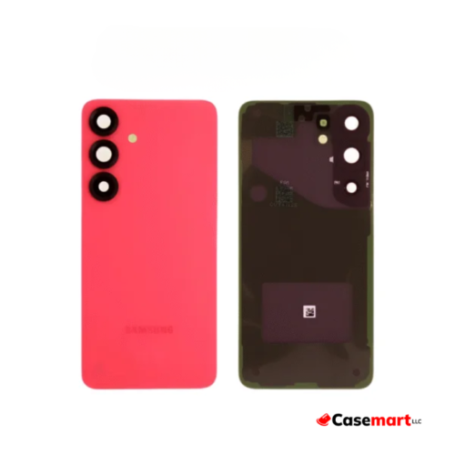 Back Glass with Camera Lens and Adhesive for Samsung Galaxy S25 (Red)