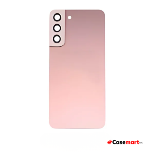Back Glass with Camera Lens and Adhesive for Samsung Galaxy S22 Plus Pink Gold