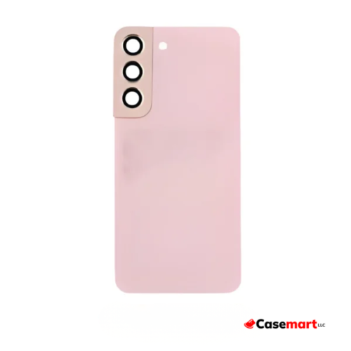 Back Glass with Camera Lens and Adhesive for Samsung Galaxy S22 Pink Gold