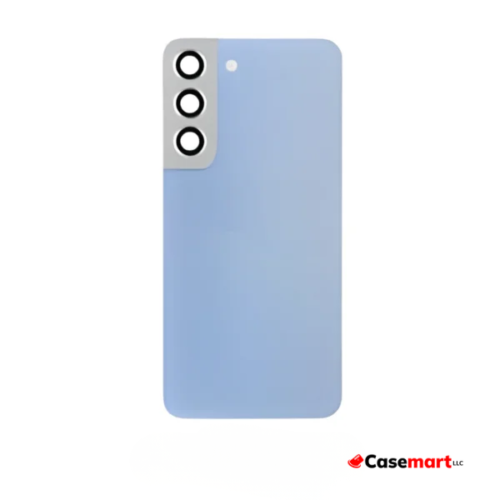 Back Glass with Camera Lens and Adhesive for Samsung Galaxy S22 Sky Blue