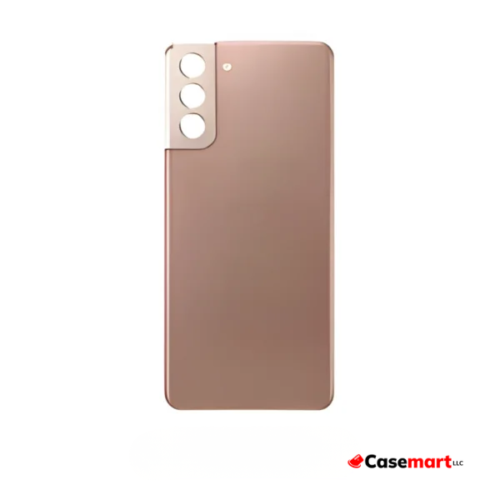 Back Glass with Camera Lens and Adhesive for Samsung Galaxy S21 Plus Phantom Gold