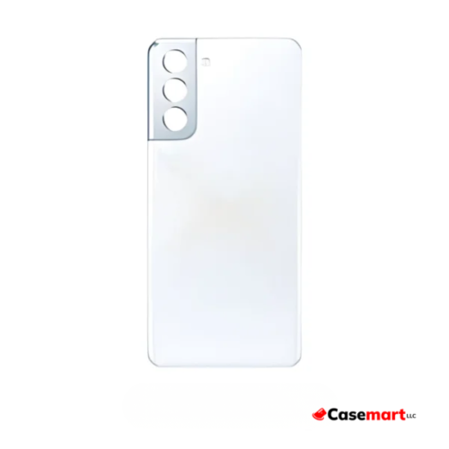 Back Glass with Camera Lens and Adhesive for Samsung Galaxy S21 Plus Phantom Silver